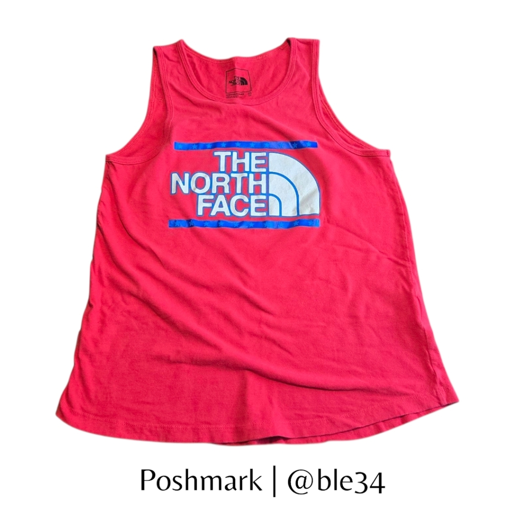 The North Face Americana Red Logo Tank Top 100% Cotton XS